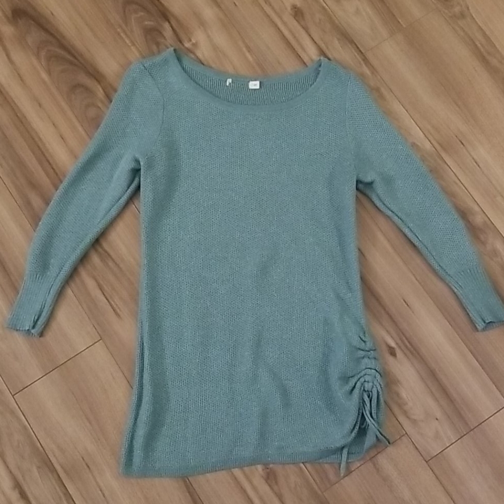 Mint green blue (soft grey under tone) sweater